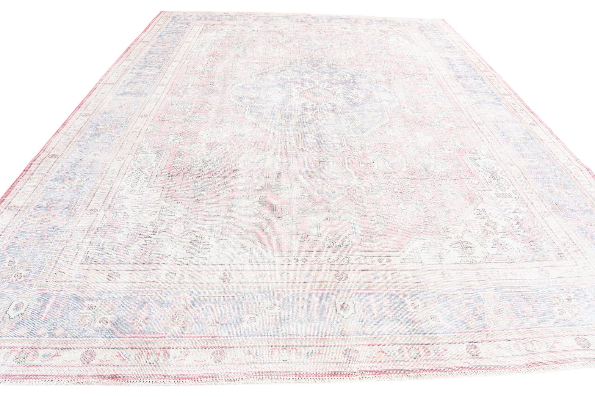 9' 6 x 12' 6 Hand Knotted Ultra Vintage Persian Wool Rug