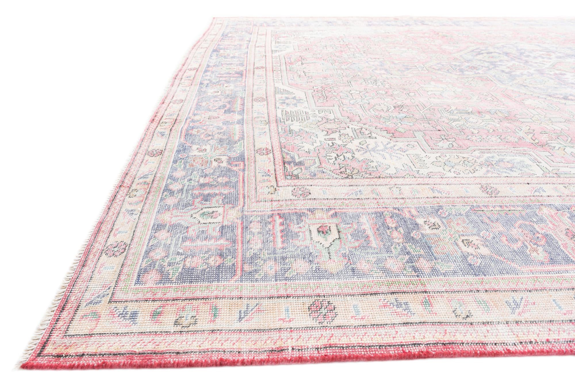 9' 6 x 12' 6 Hand Knotted Ultra Vintage Persian Wool Rug