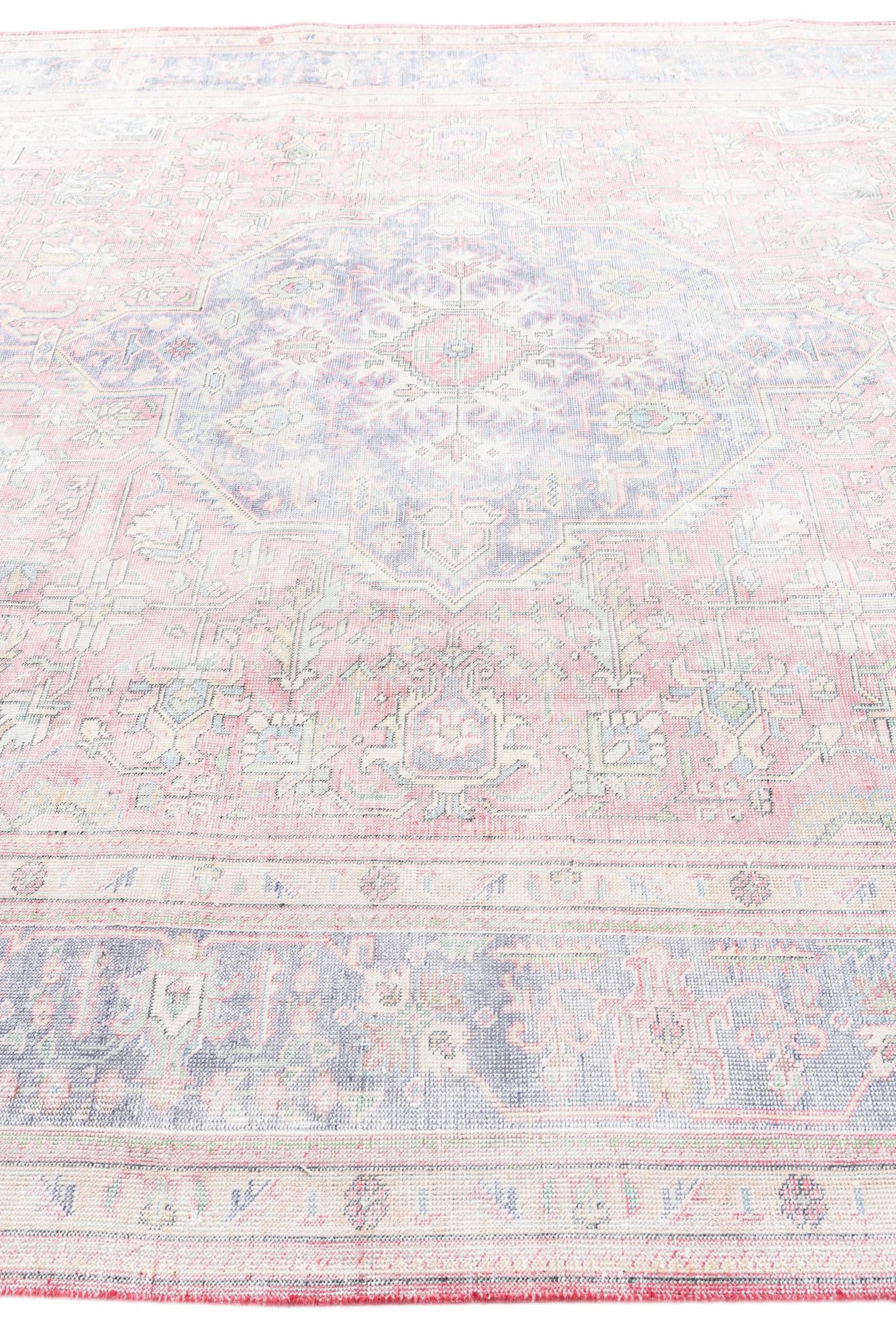 9' 6 x 12' 6 Hand Knotted Ultra Vintage Persian Wool Rug
