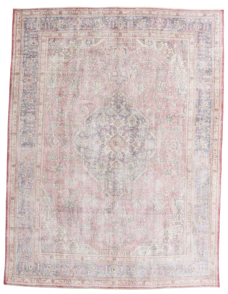 Detail image of 9' 6 x 12' 6 Hand Knotted Ultra Vintage Persian Wool Rug