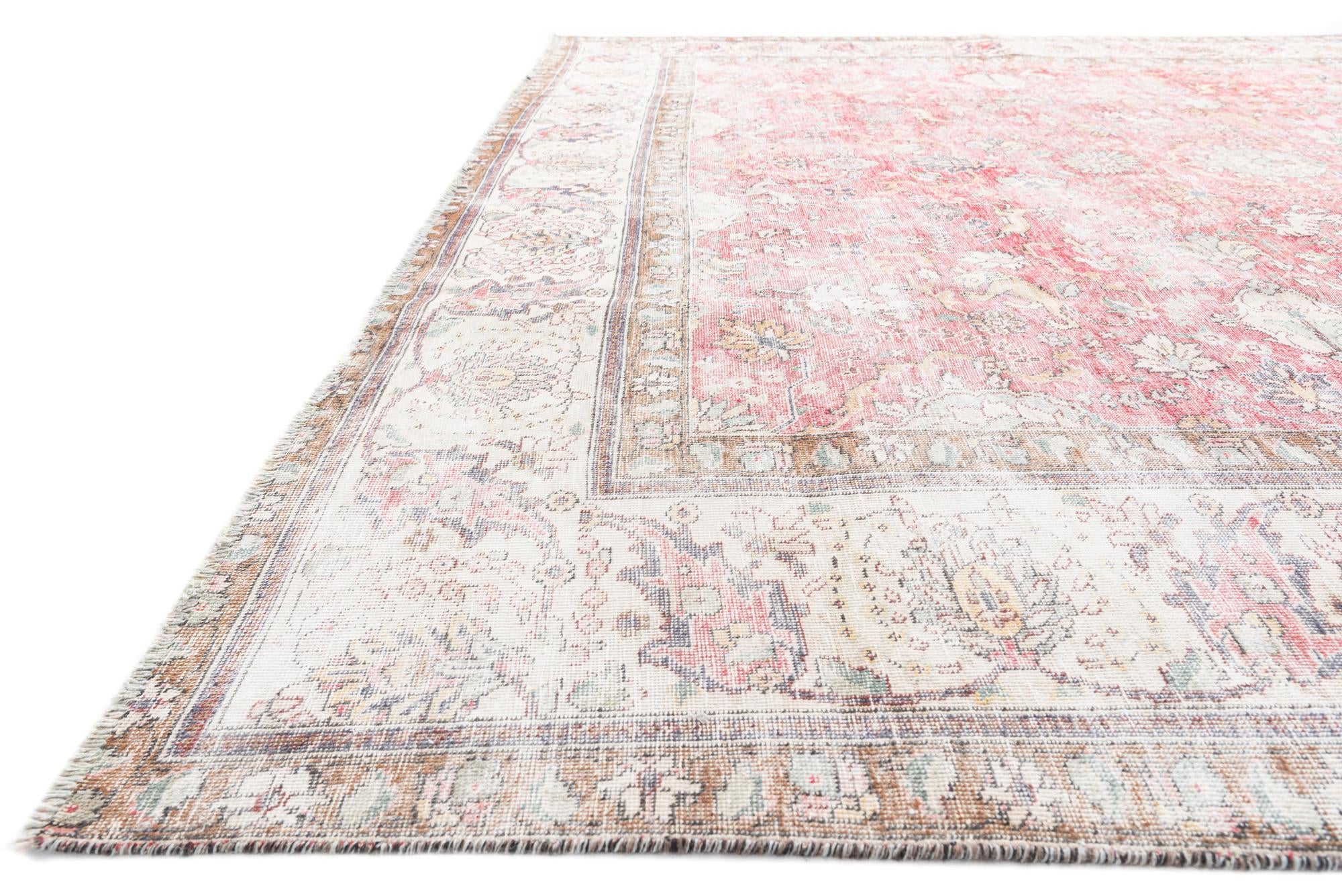 10' 1 x 12' 7 Hand Knotted Ultra Vintage Persian Wool Rug