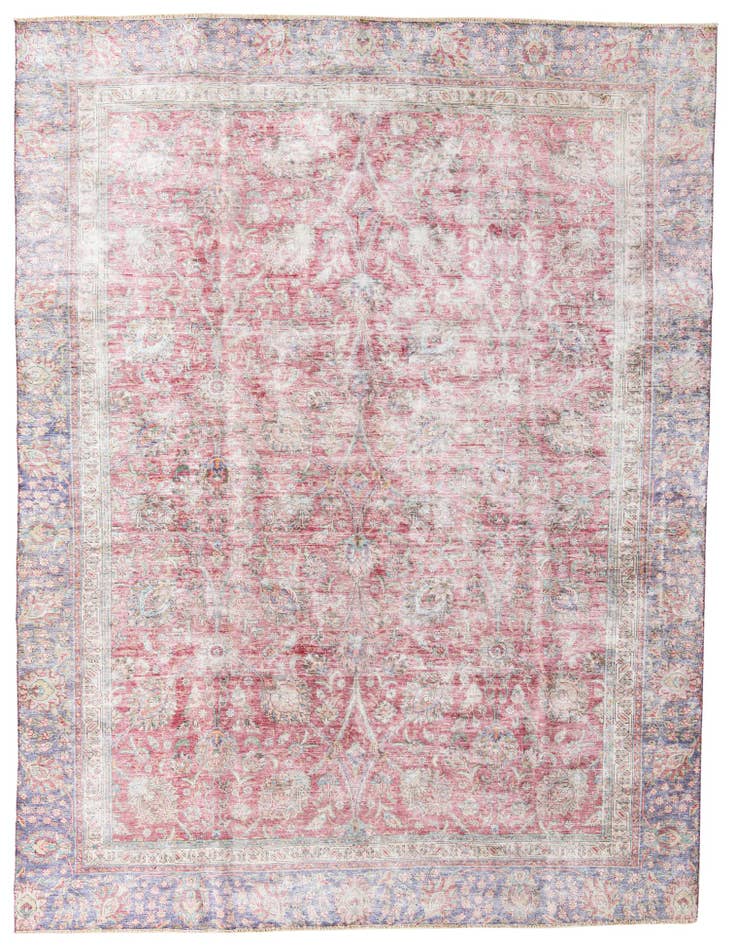 Detail image of 8' 7 x 11' 7 Hand Knotted Ultra Vintage Persian Wool Rug