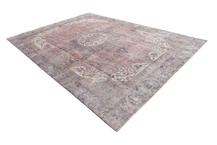 8' x 11' 3 Hand Knotted Ultra Vintage Persian Wool Rug