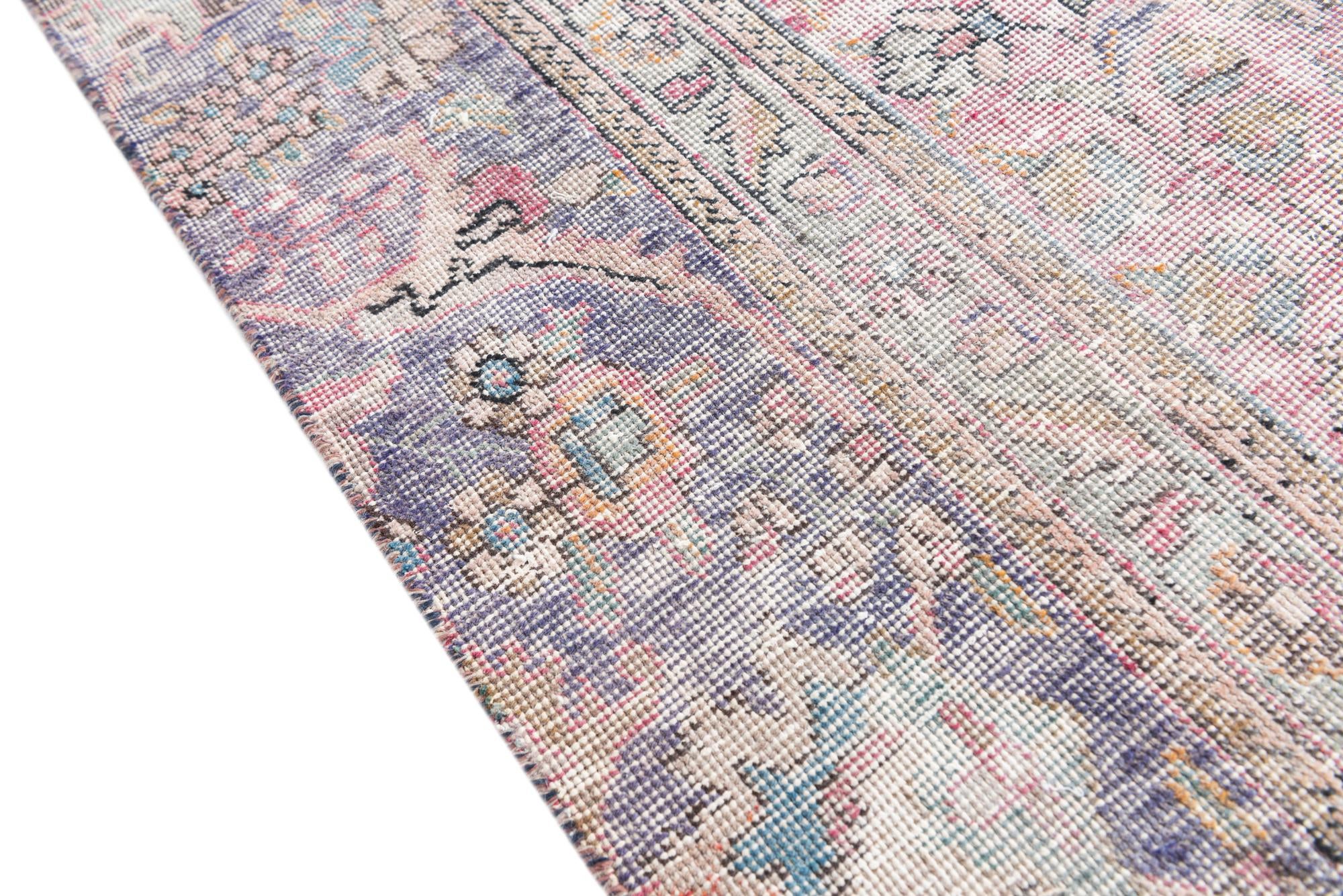 8' x 11' 3 Hand Knotted Ultra Vintage Persian Wool Rug