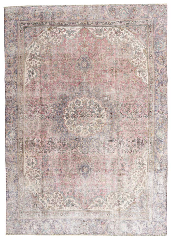 Detail image of 8' x 11' 3 Hand Knotted Ultra Vintage Persian Wool Rug
