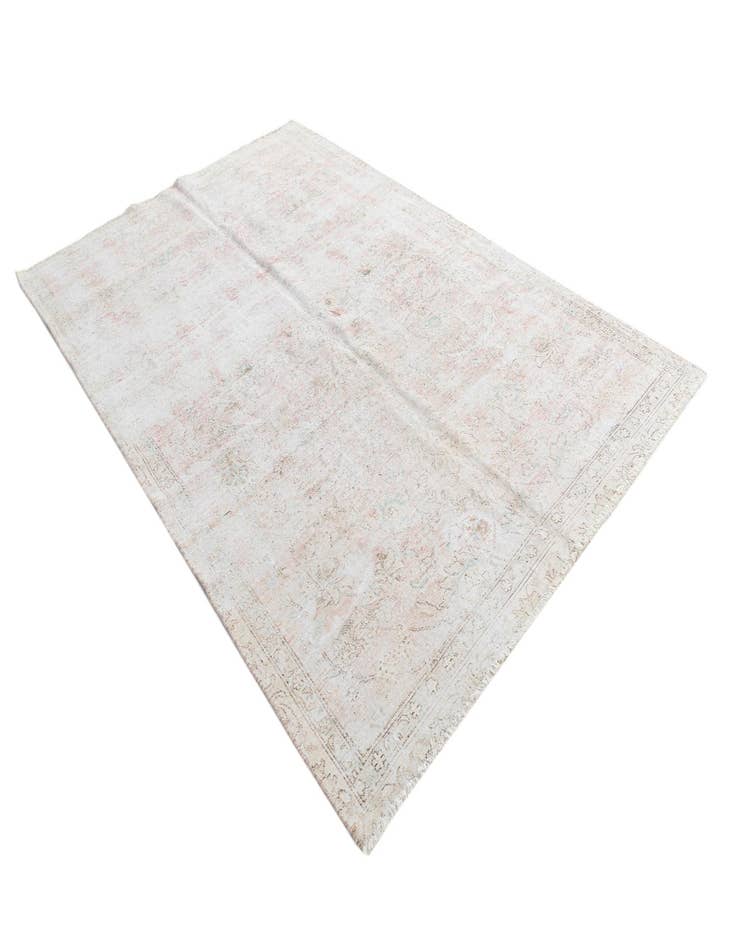 Detail image of 6' 1 x 9' 6  Hand Knotted Ultra Vintage Persian Wool Rug