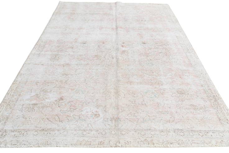 Detail image of 6' 1 x 9' 6 Hand Knotted Ultra Vintage Persian Wool Rug