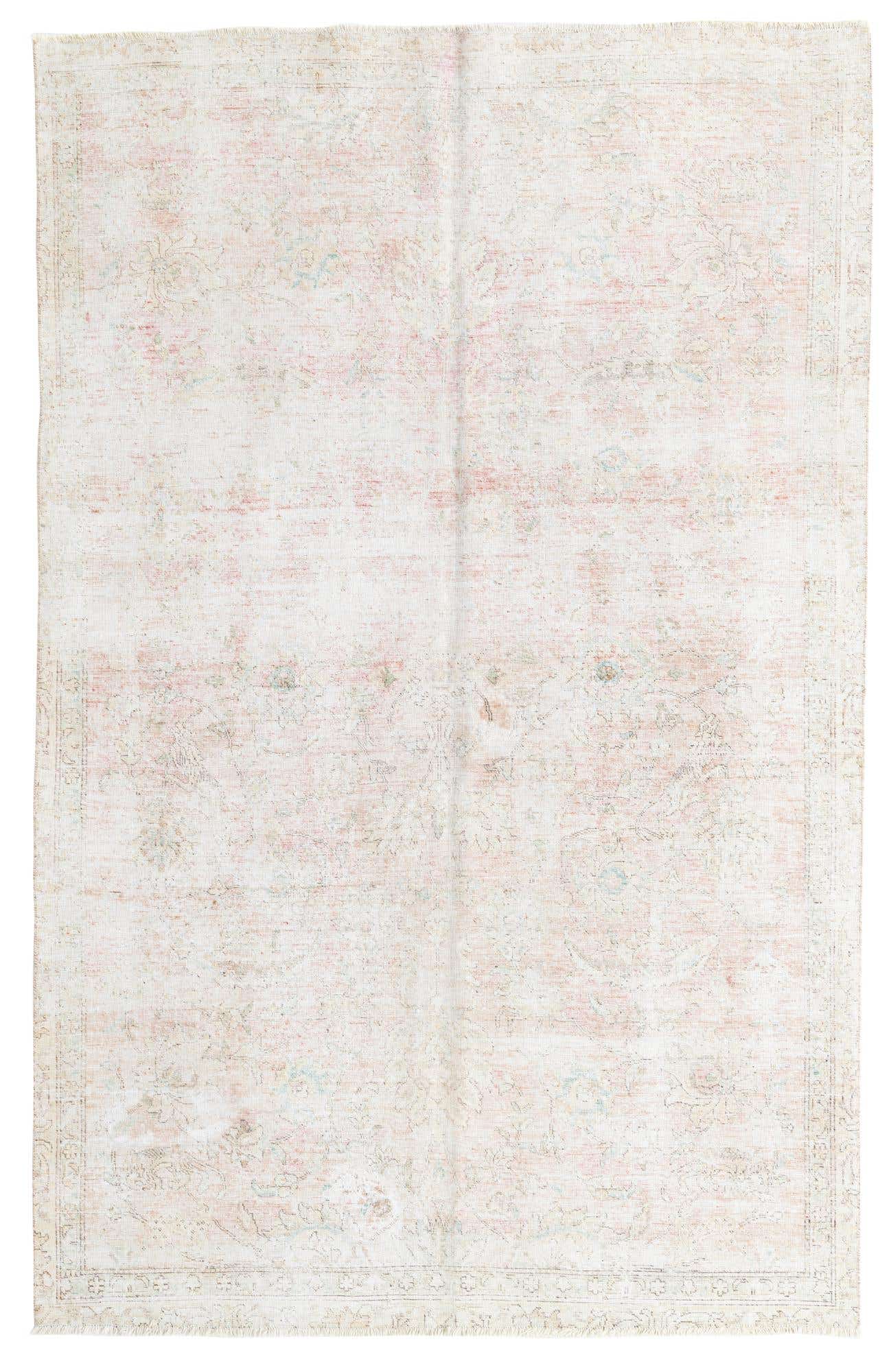 6' 1 x 9' 6 Hand Knotted Ultra Vintage Persian Wool Rug