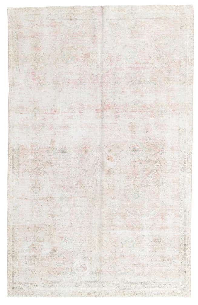 6' 1 x 9' 6 Hand Knotted Ultra Vintage Persian Wool Rug