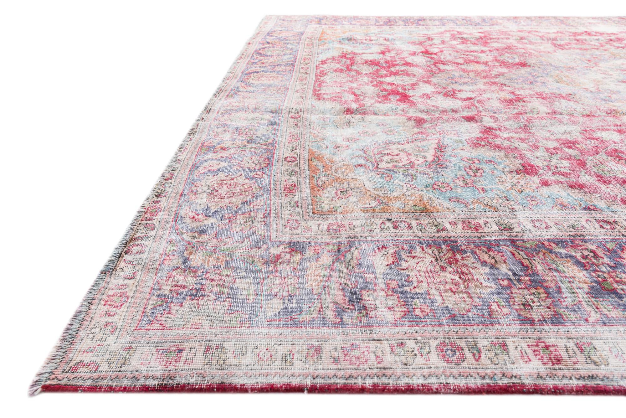 9' 10 x 12' 2 Hand Knotted Ultra Vintage Persian Wool Rug