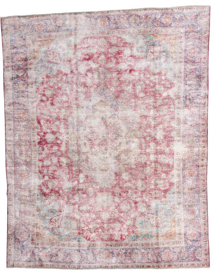 Detail image of 9' 10 x 12' 2 Hand Knotted Ultra Vintage Persian Wool Rug