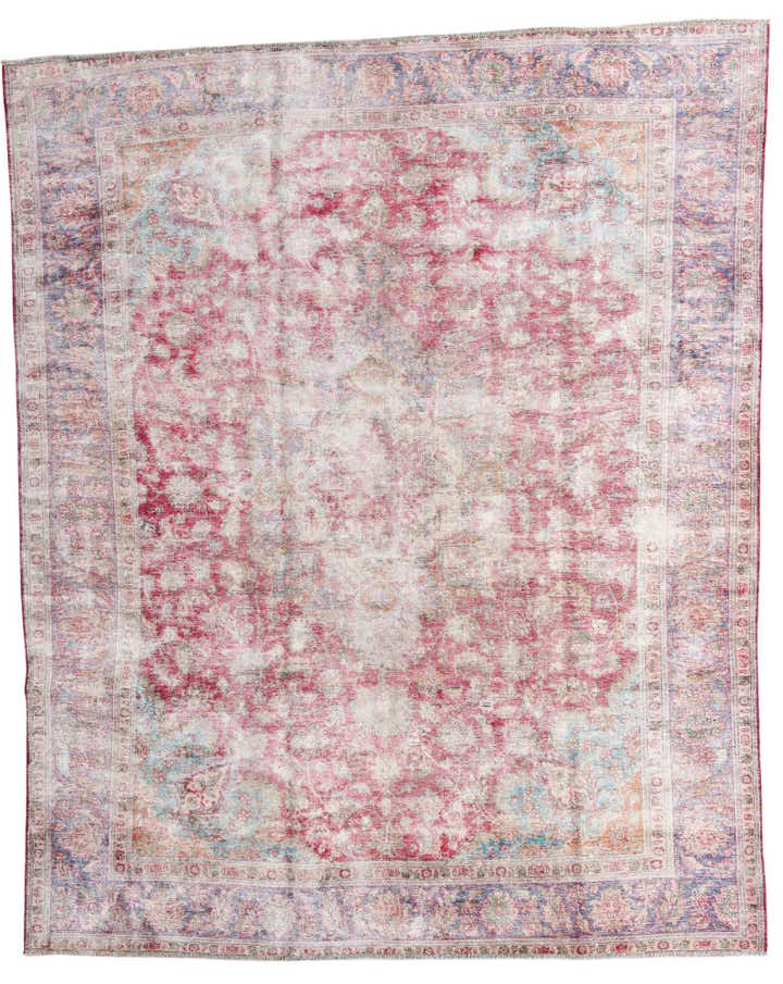 9' 10 x 12' 2 Hand Knotted Ultra Vintage Persian Wool Rug