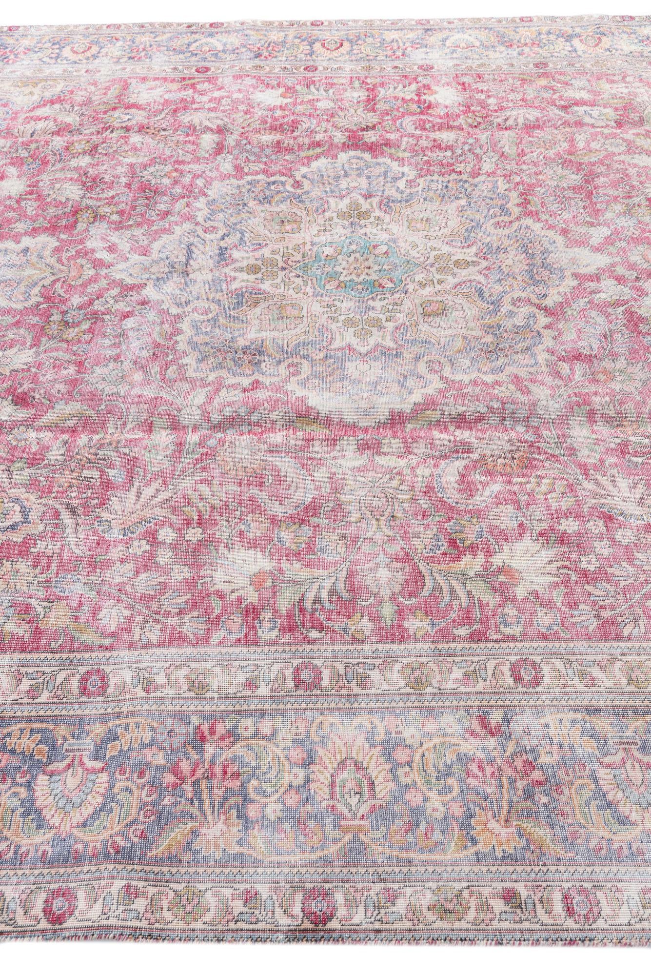9' 4 x 12' 9 Hand Knotted Ultra Vintage Persian Wool Rug
