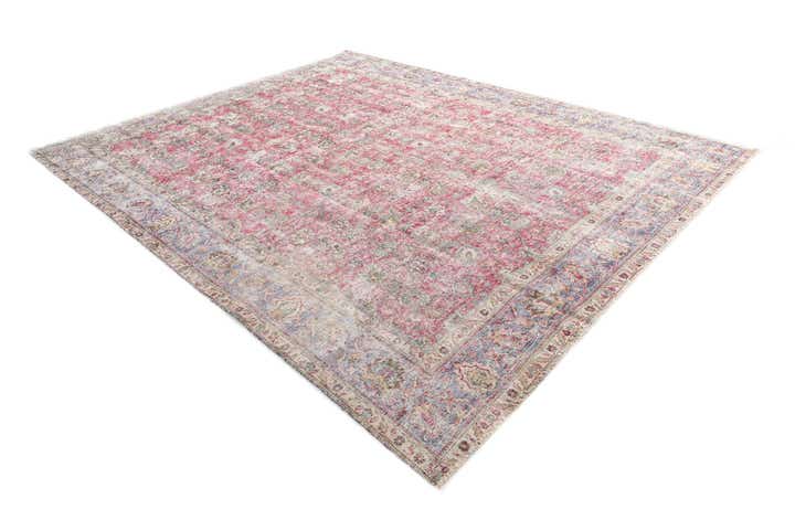 10' x 12' 8 Hand Knotted Ultra Vintage Persian Wool Rug