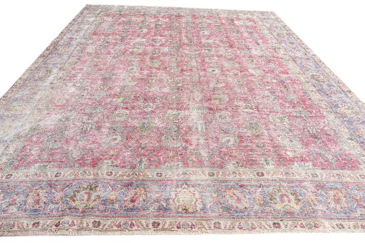 10' x 12' 8 Hand Knotted Ultra Vintage Persian Wool Rug