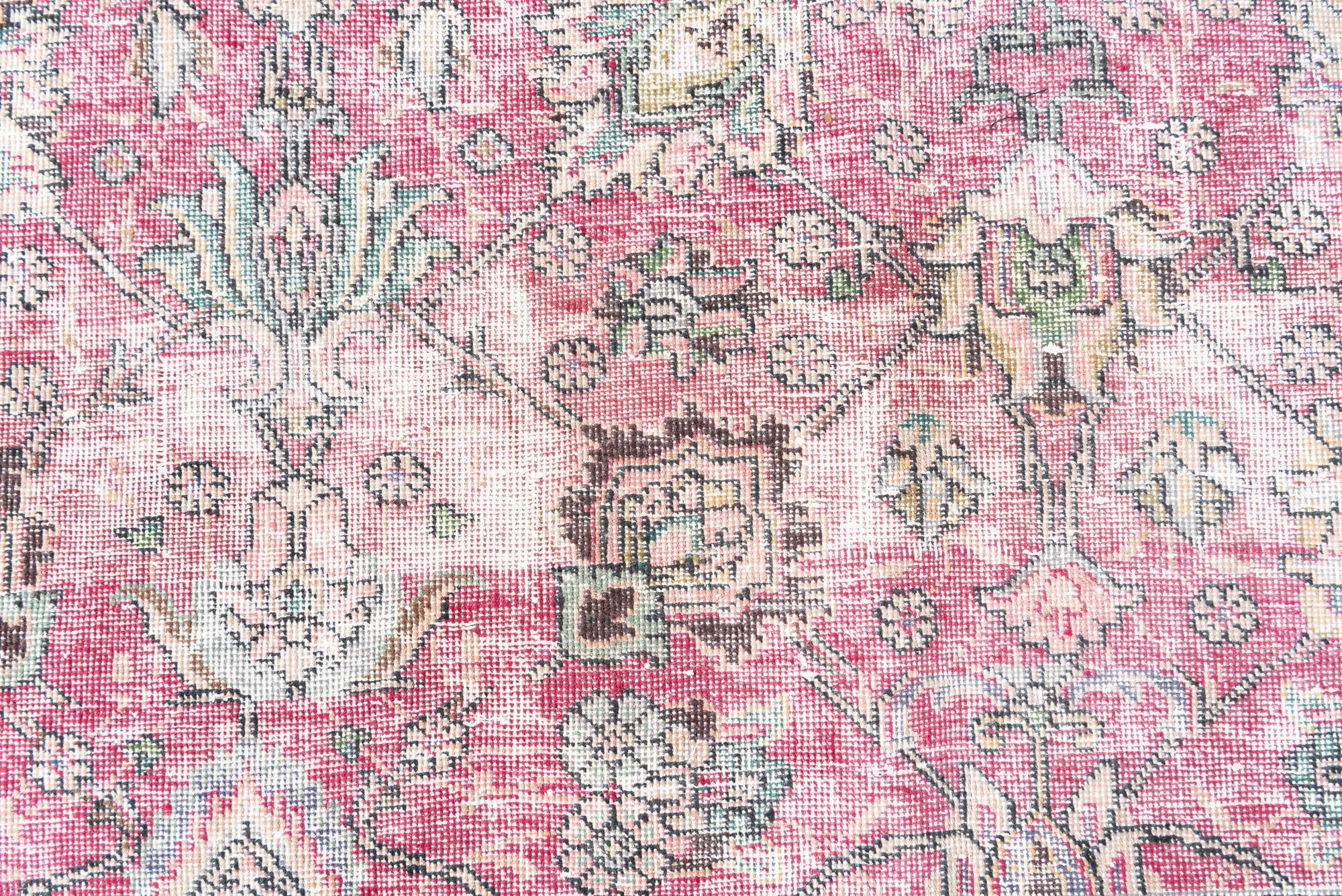 10' x 12' 8 Hand Knotted Ultra Vintage Persian Wool Rug
