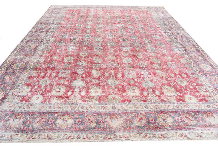 9' 7 x 12' 6 Hand Knotted Ultra Vintage Persian Wool Rug
