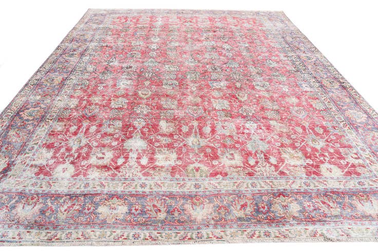 Detail image of 9' 7 x 12' 6 Hand Knotted Ultra Vintage Persian Wool Rug