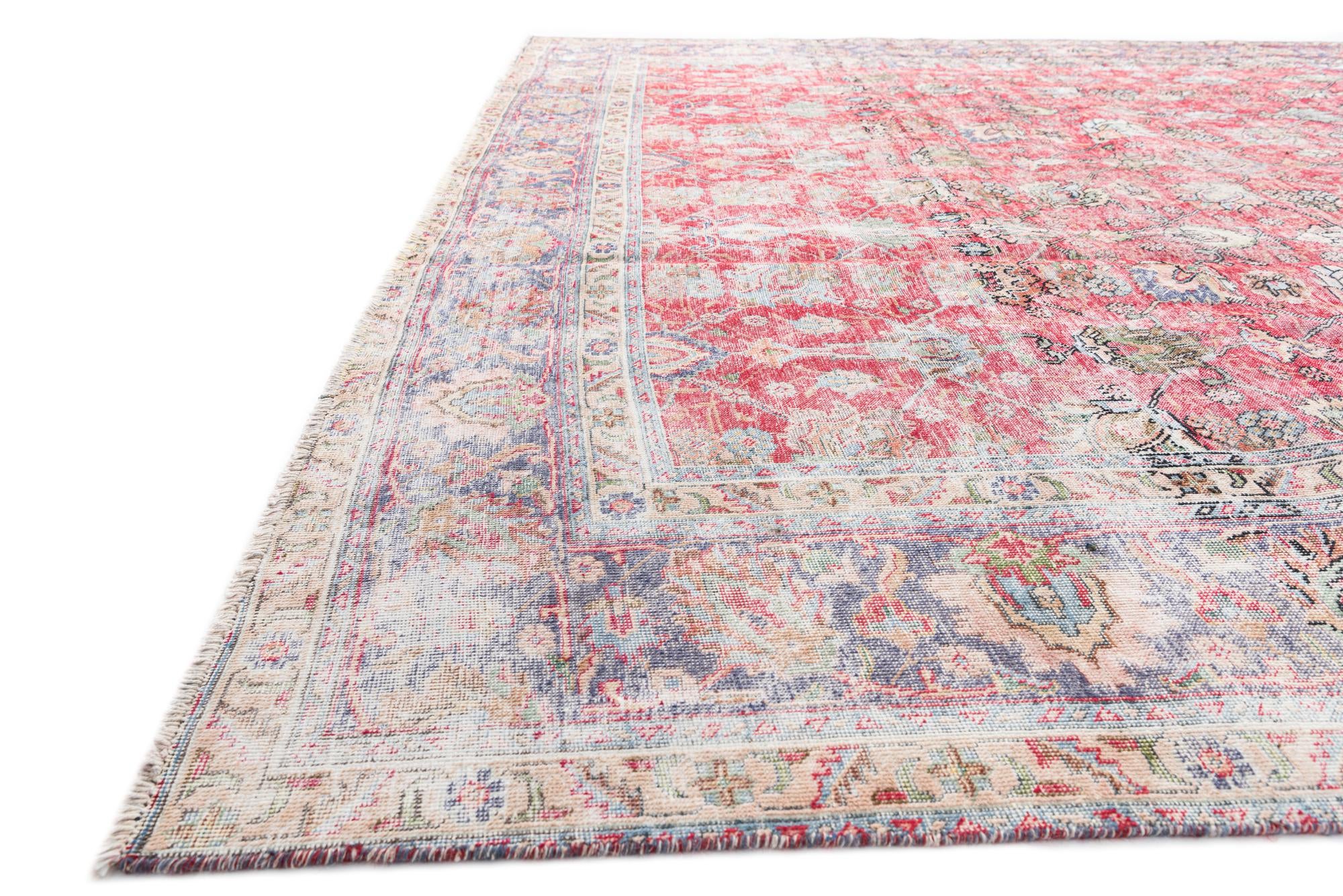 9' 7 x 12' 6 Hand Knotted Ultra Vintage Persian Wool Rug