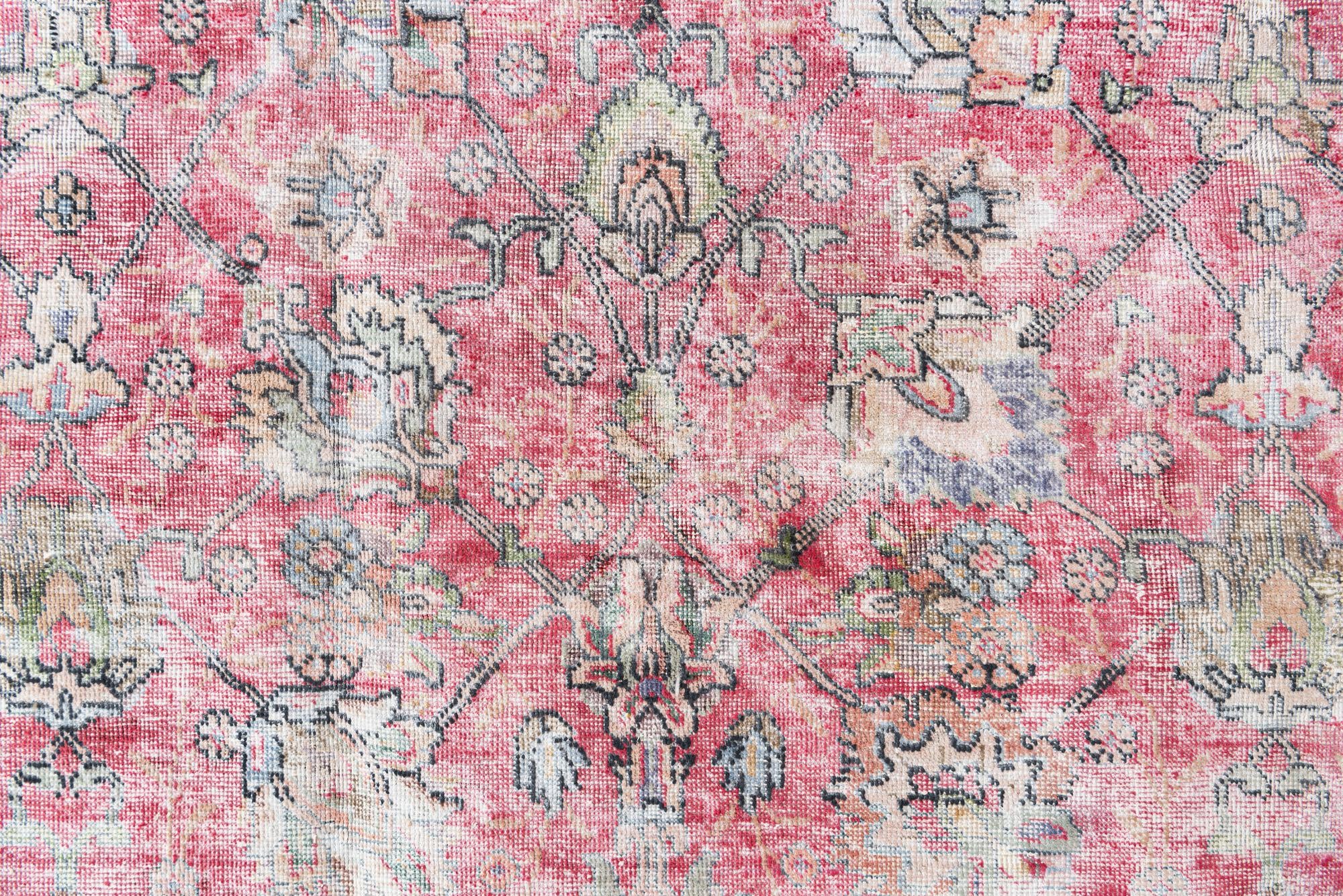 9' 7 x 12' 6 Hand Knotted Ultra Vintage Persian Wool Rug