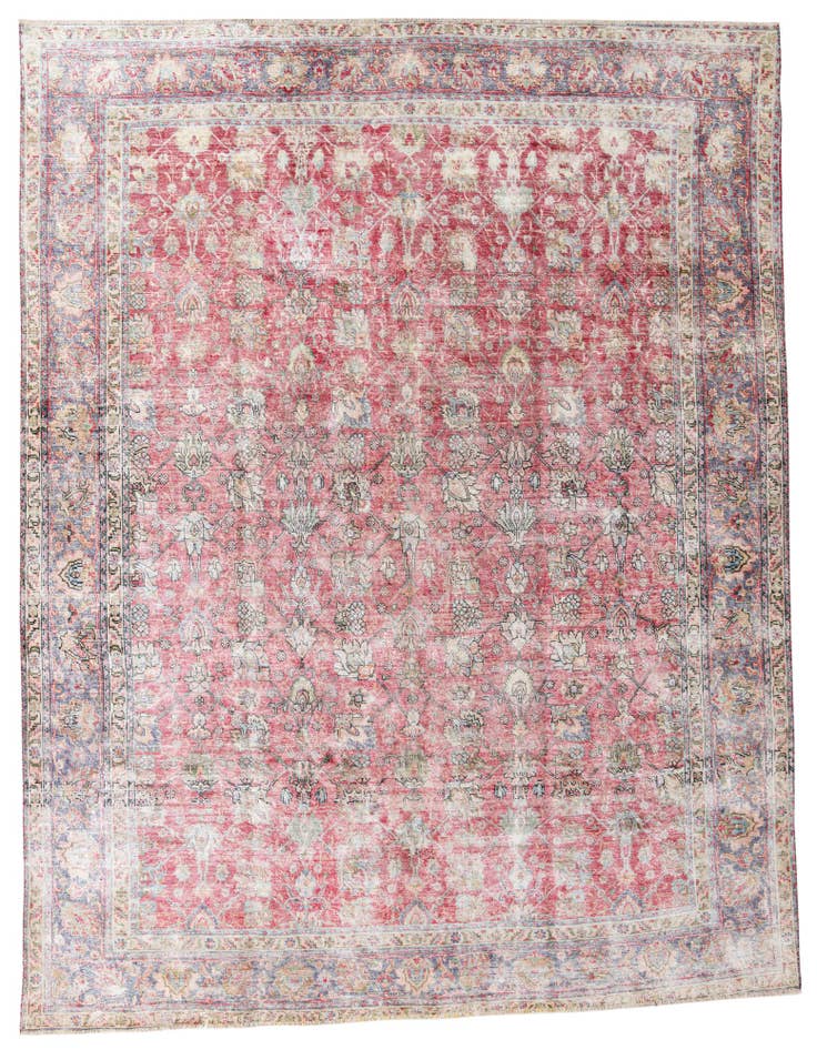 Detail image of 9' 7 x 12' 6 Hand Knotted Ultra Vintage Persian Wool Rug