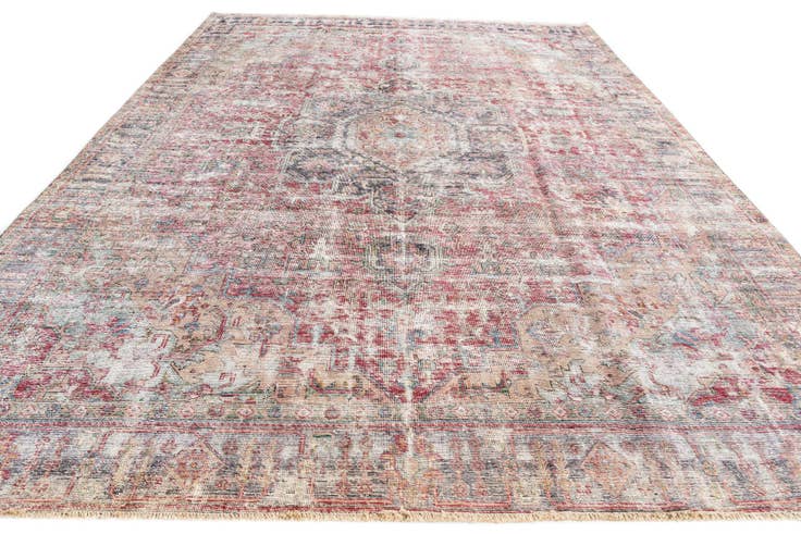 Detail image of 9' 7 x 13' Hand Knotted Ultra Vintage Persian Wool Rug