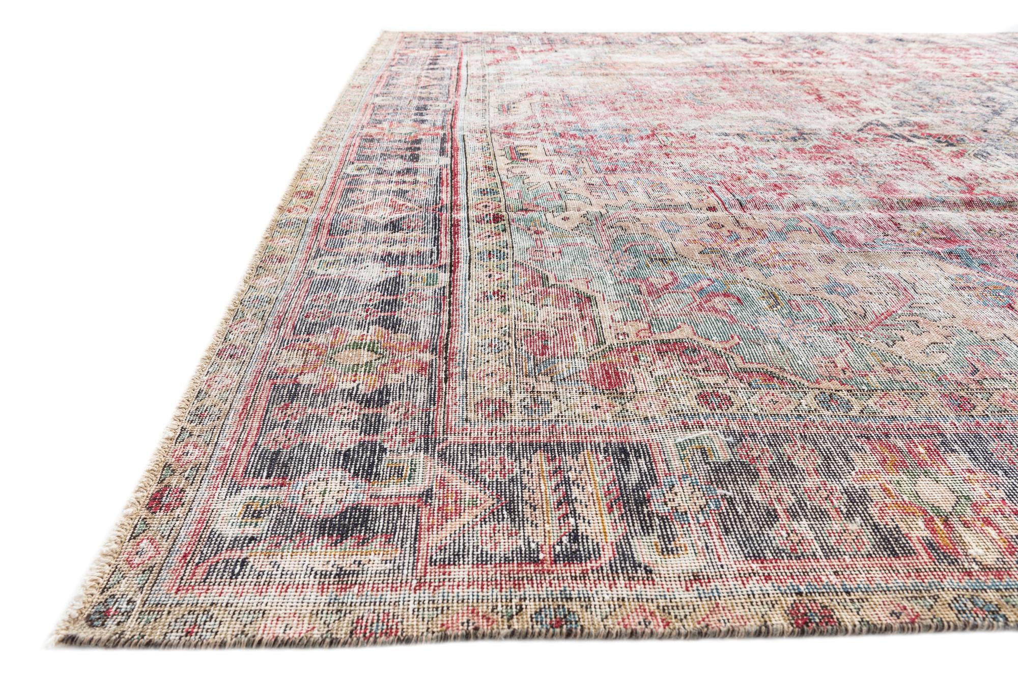 9' 7 x 13' Hand Knotted Ultra Vintage Persian Wool Rug