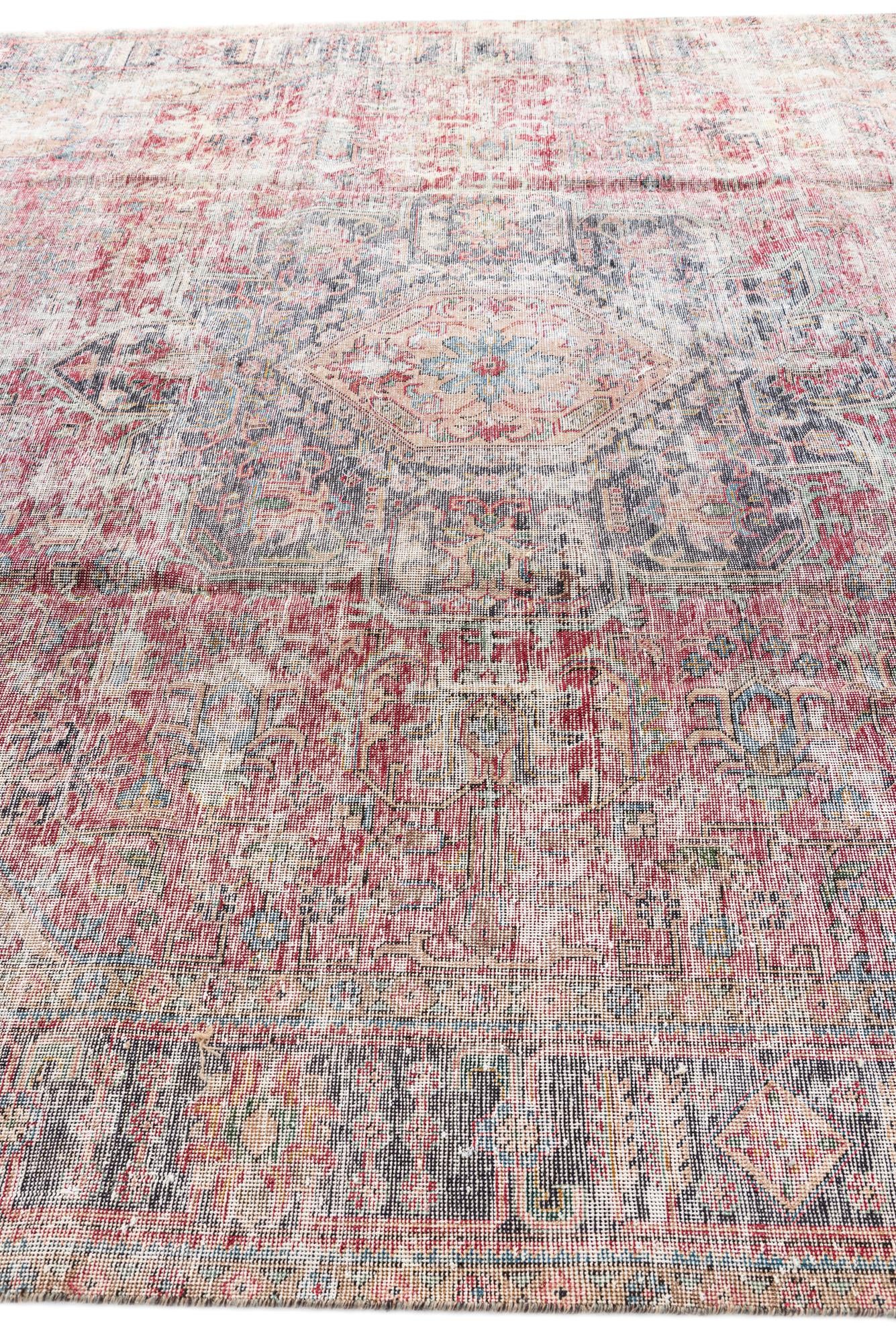 9' 7 x 13' Hand Knotted Ultra Vintage Persian Wool Rug