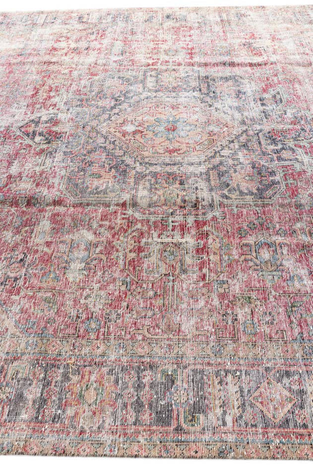 Detail image of 9' 7 x 13' Hand Knotted Ultra Vintage Persian Wool Rug