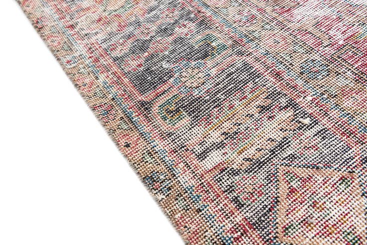 Detail image of 9' 7 x 13' Hand Knotted Ultra Vintage Persian Wool Rug