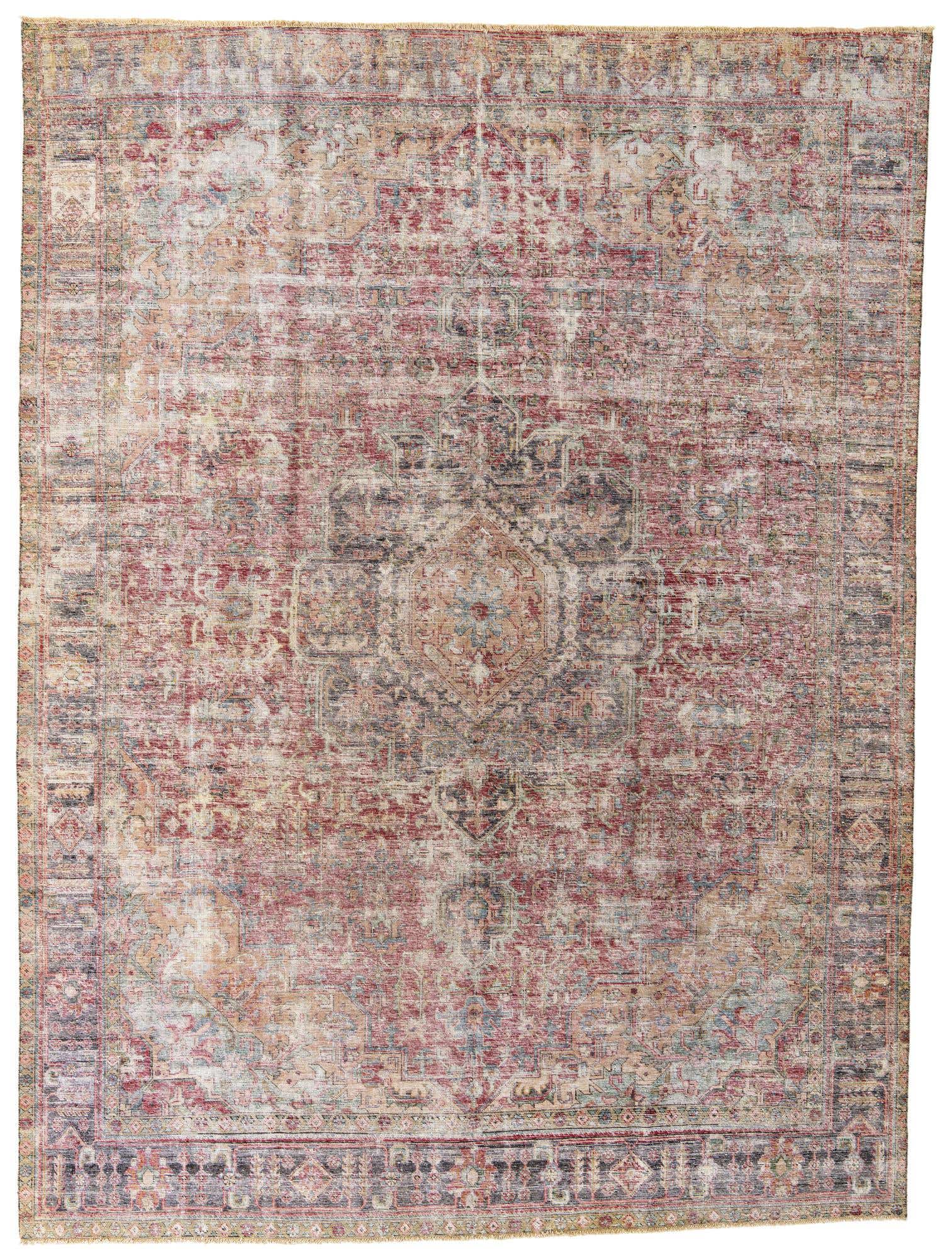 9' 7 x 13' Hand Knotted Ultra Vintage Persian Wool Rug
