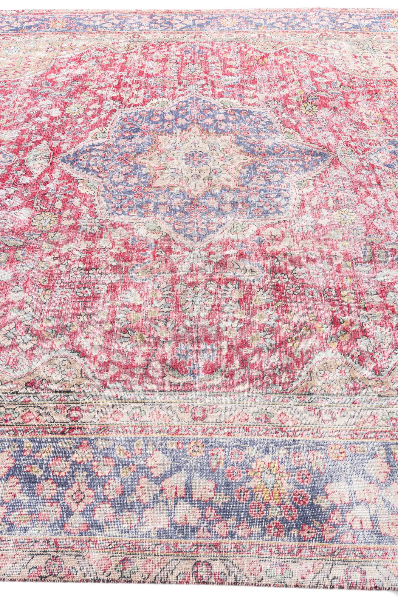 9' 10 x 12' 7 Hand Knotted Ultra Vintage Persian Wool Rug