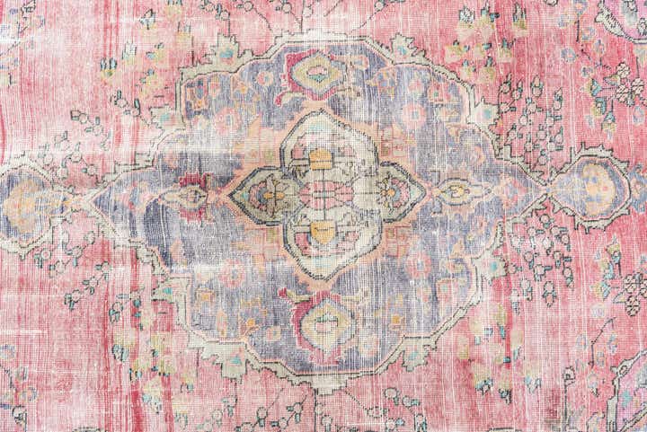 6' 6 x 9' Hand Knotted Ultra Vintage Persian Wool Rug