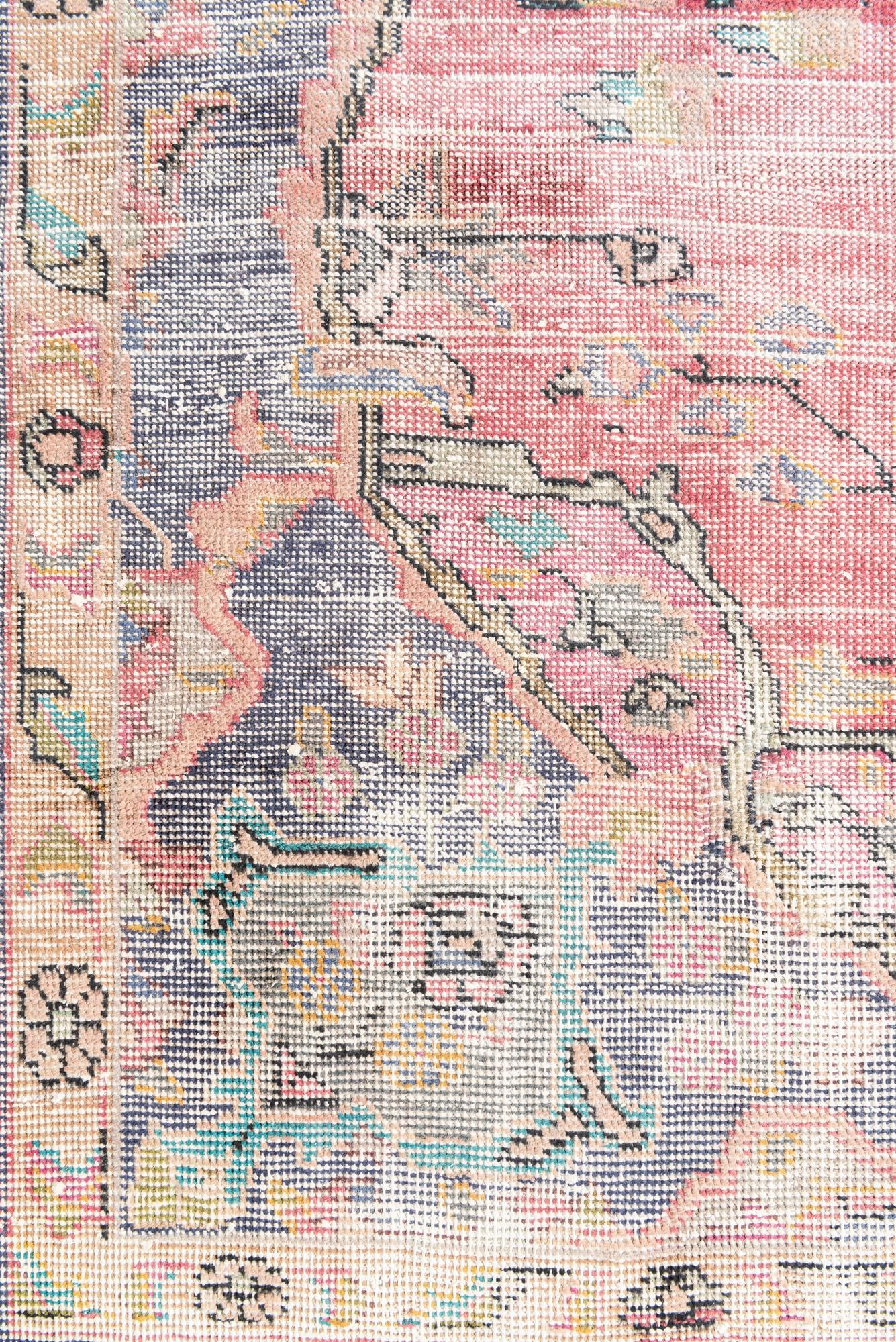 6' 6 x 9' Hand Knotted Ultra Vintage Persian Wool Rug