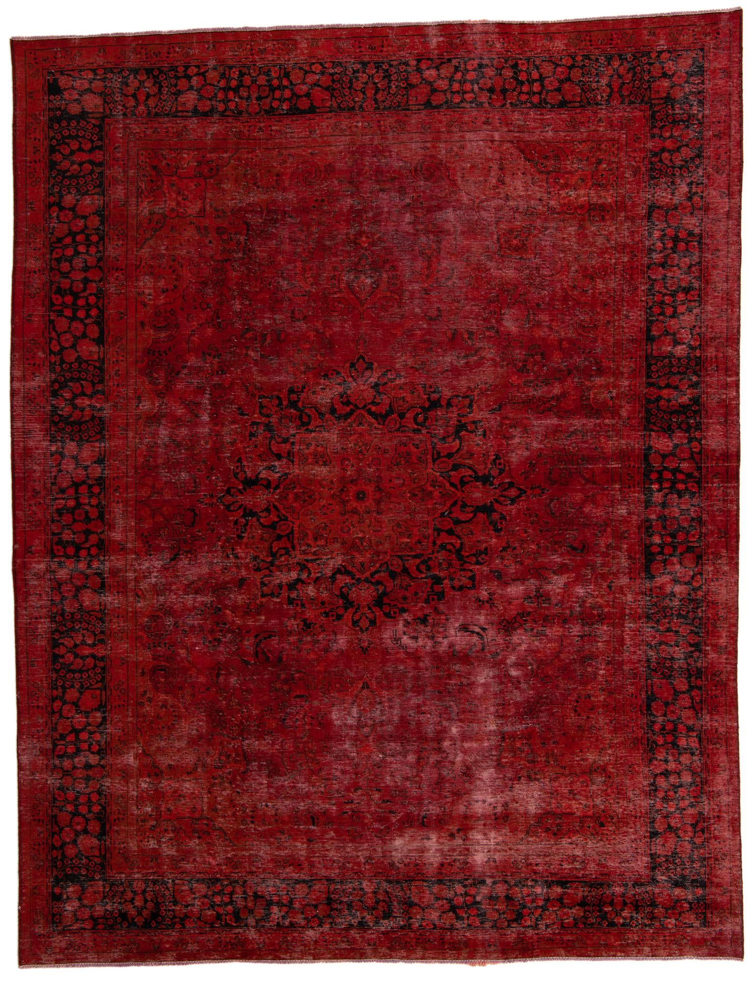 9' 8 x 12' 5 Hand Knotted Ultra Vintage Persian Wool Rug