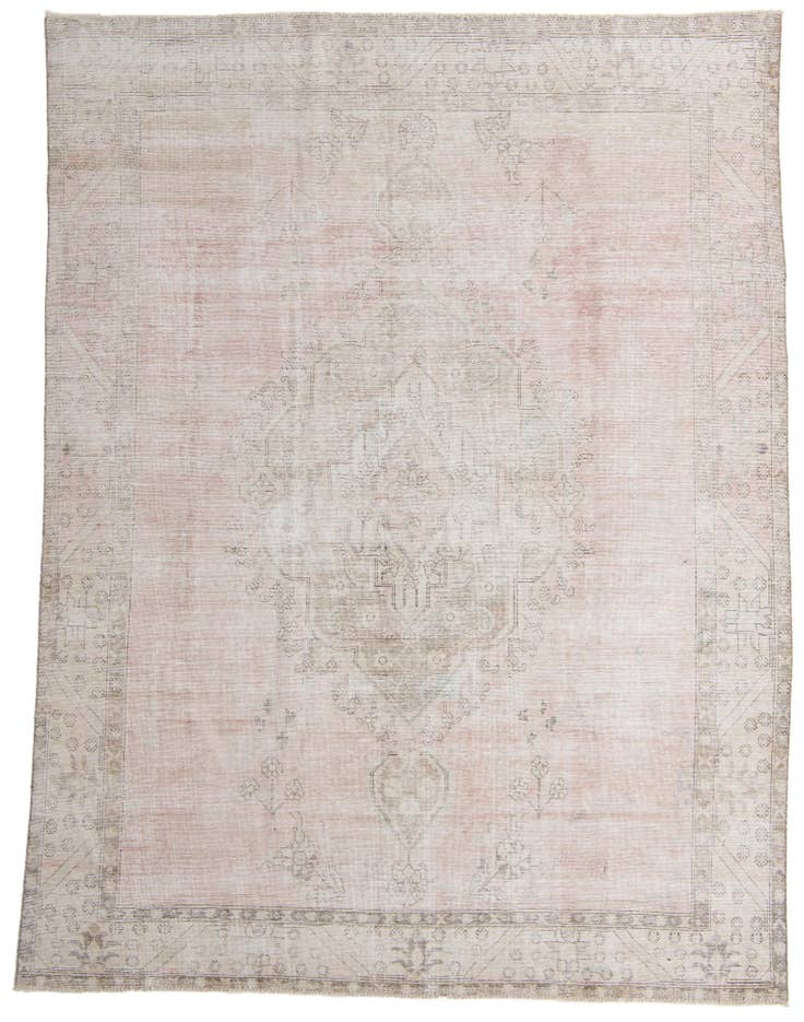 Detail image of 9' 7 x 12' 7 Hand Knotted Ultra Vintage Persian Wool Rug