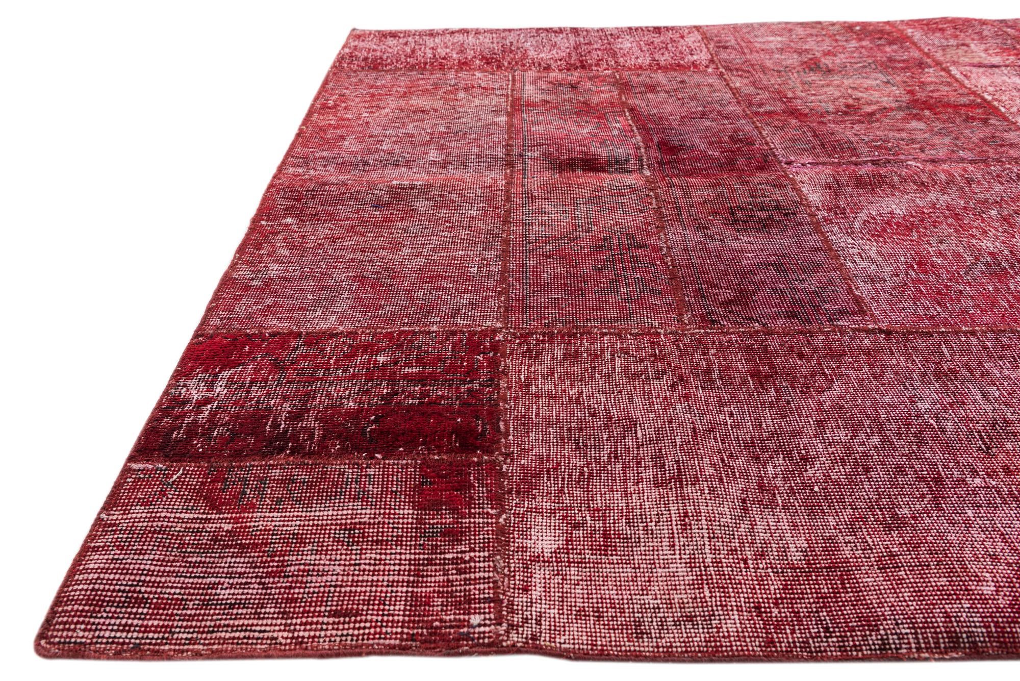 4' 9 x 6' 3 Hand Knotted Ultra Vintage Persian Wool Rug