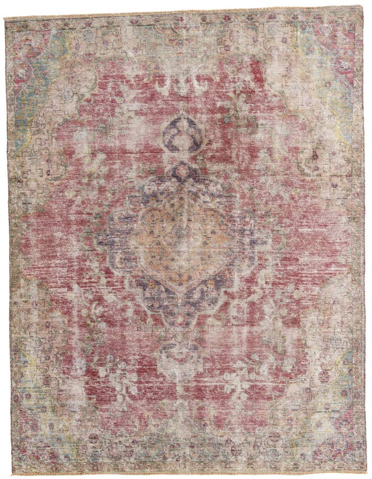 Detail image of 7' 3 x 10' 4 Hand Knotted Ultra Vintage Persian Wool Rug
