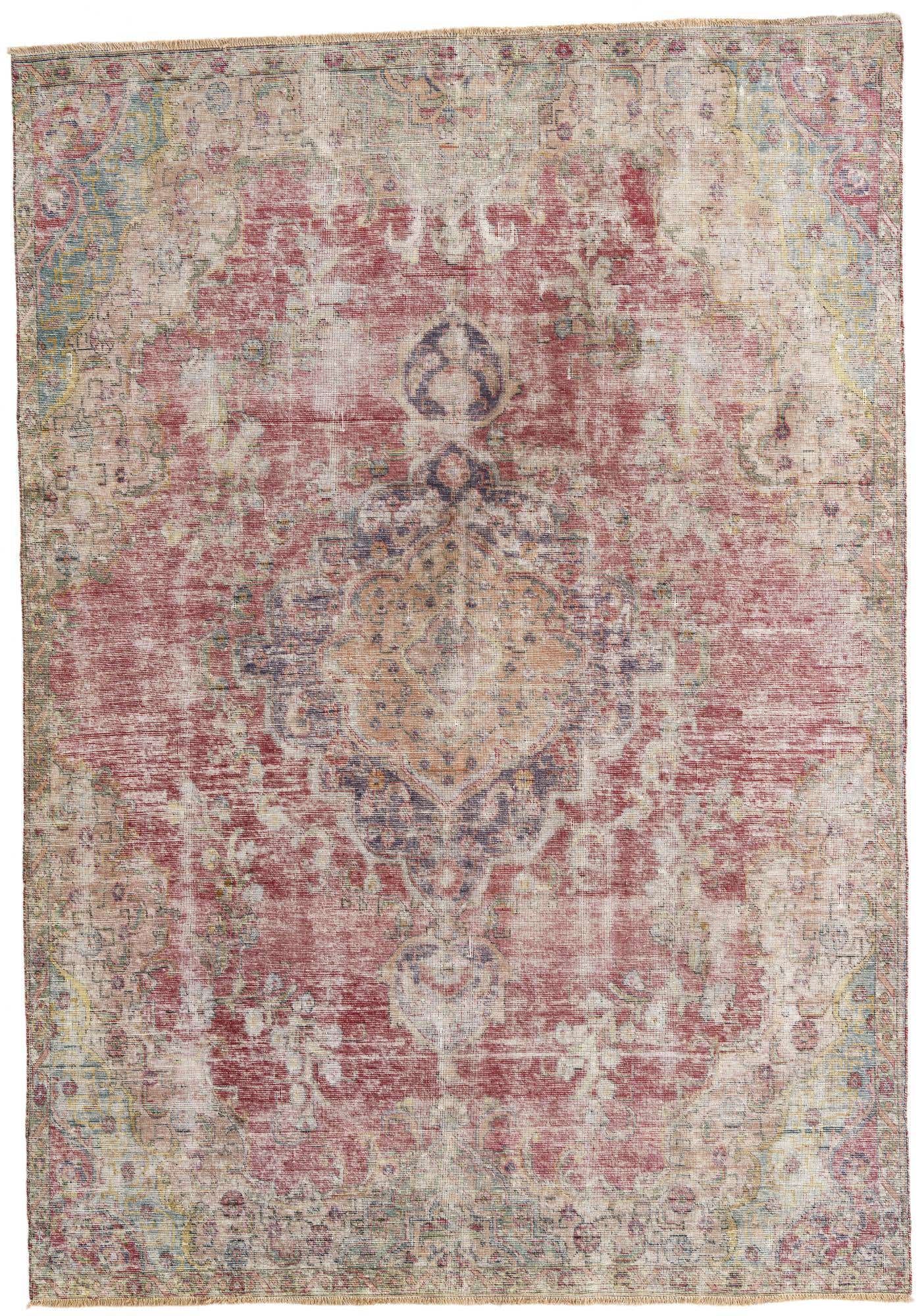 7' 3 x 10' 4 Hand Knotted Ultra Vintage Persian Wool Rug