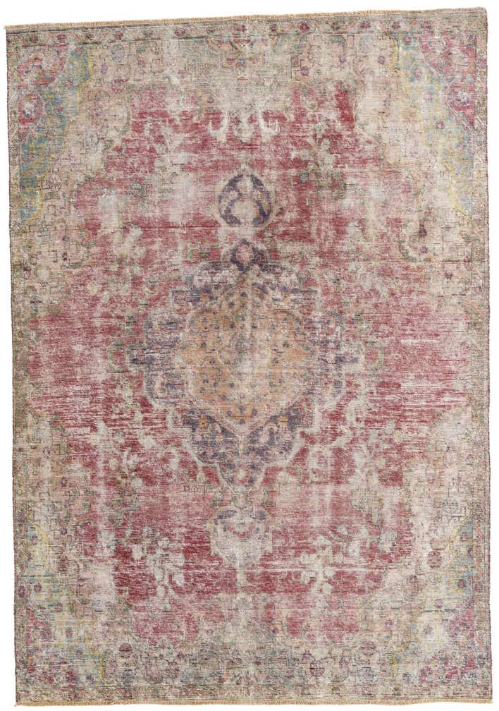 7' 3 x 10' 4 Hand Knotted Ultra Vintage Persian Wool Rug