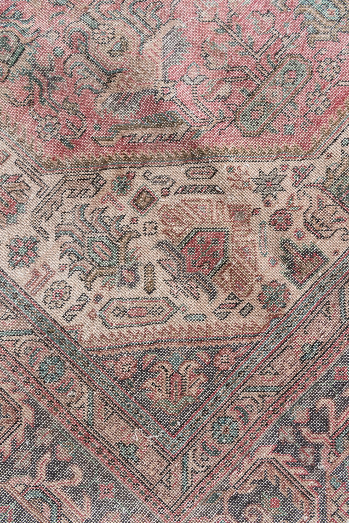 265cm x 355cm Hand Knotted Ultra Vintage Persian Wool Rug