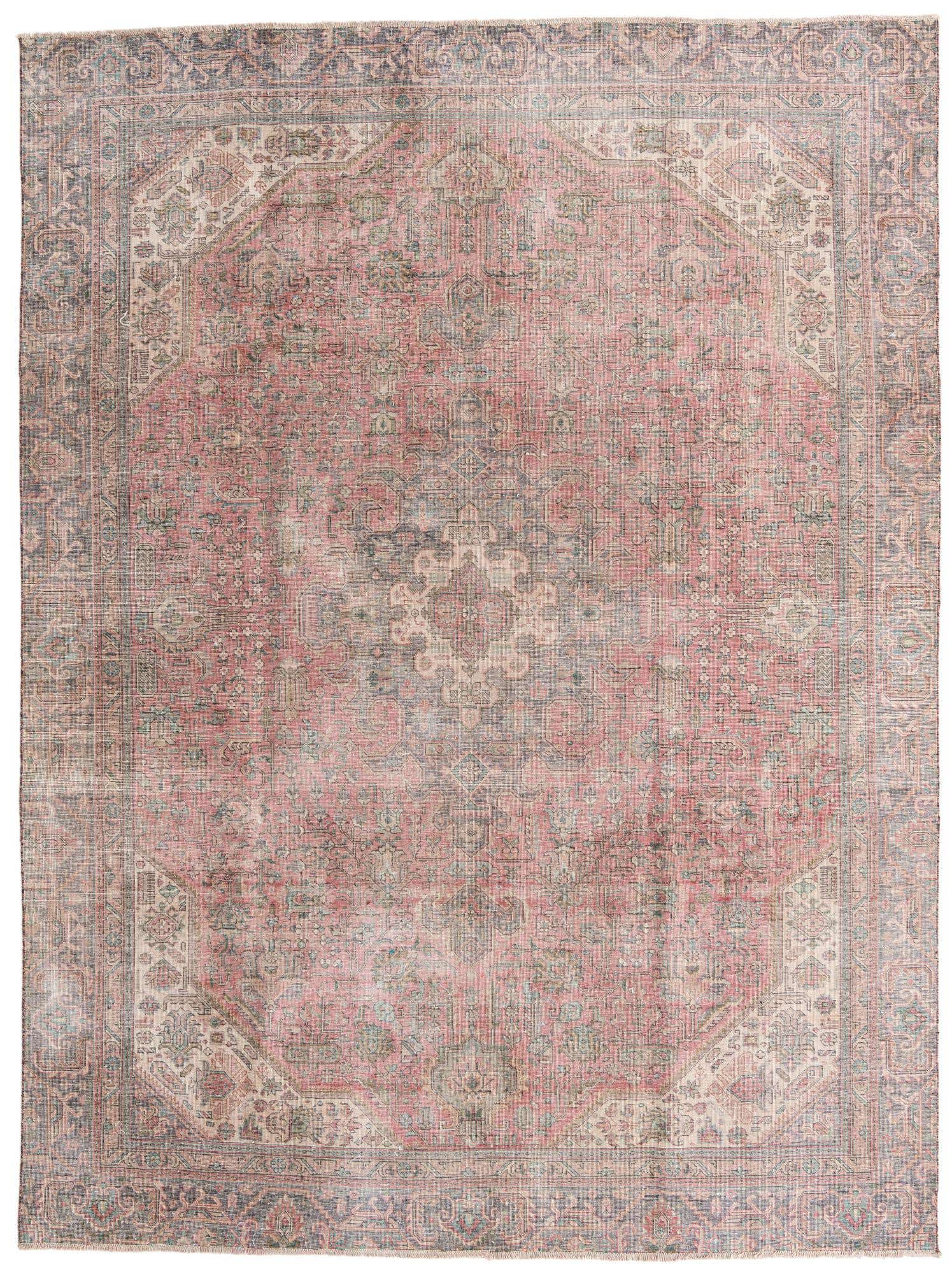 8' 9 x 11' 8 Hand Knotted Ultra Vintage Persian Wool Rug