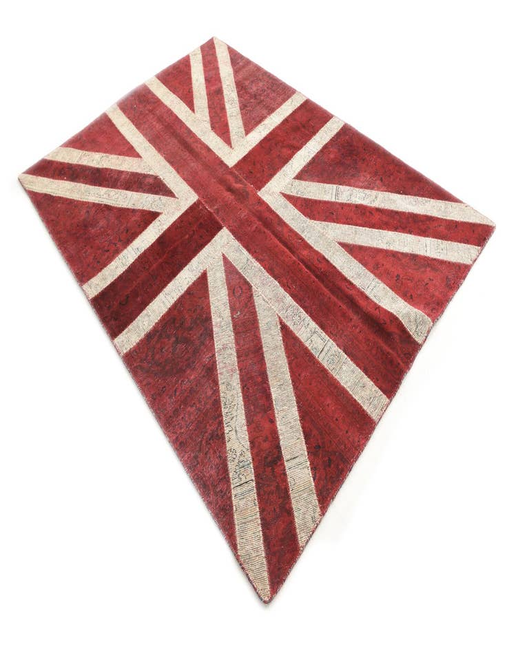 Detail image of 5' 7 x 8'  Hand Knotted Ultra Vintage Persian Wool Rug