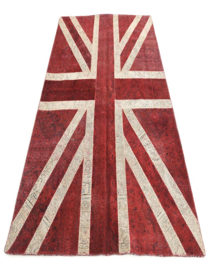 Detail image of 5' 7 x 8'  Hand Knotted Ultra Vintage Persian Wool Rug