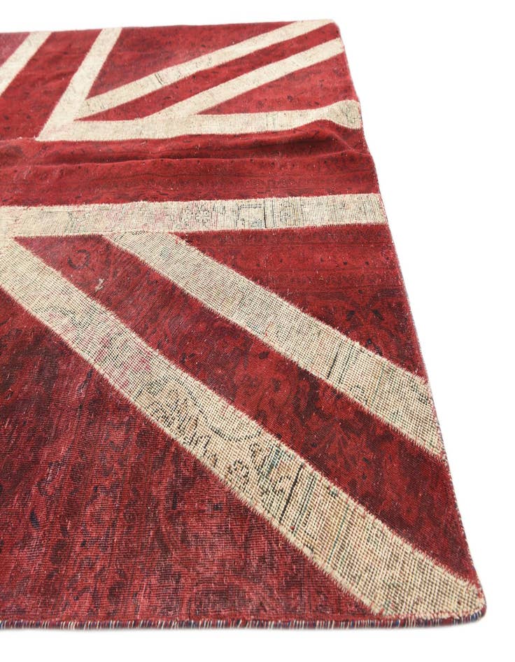 Detail image of 5' 7 x 8'  Hand Knotted Ultra Vintage Persian Wool Rug