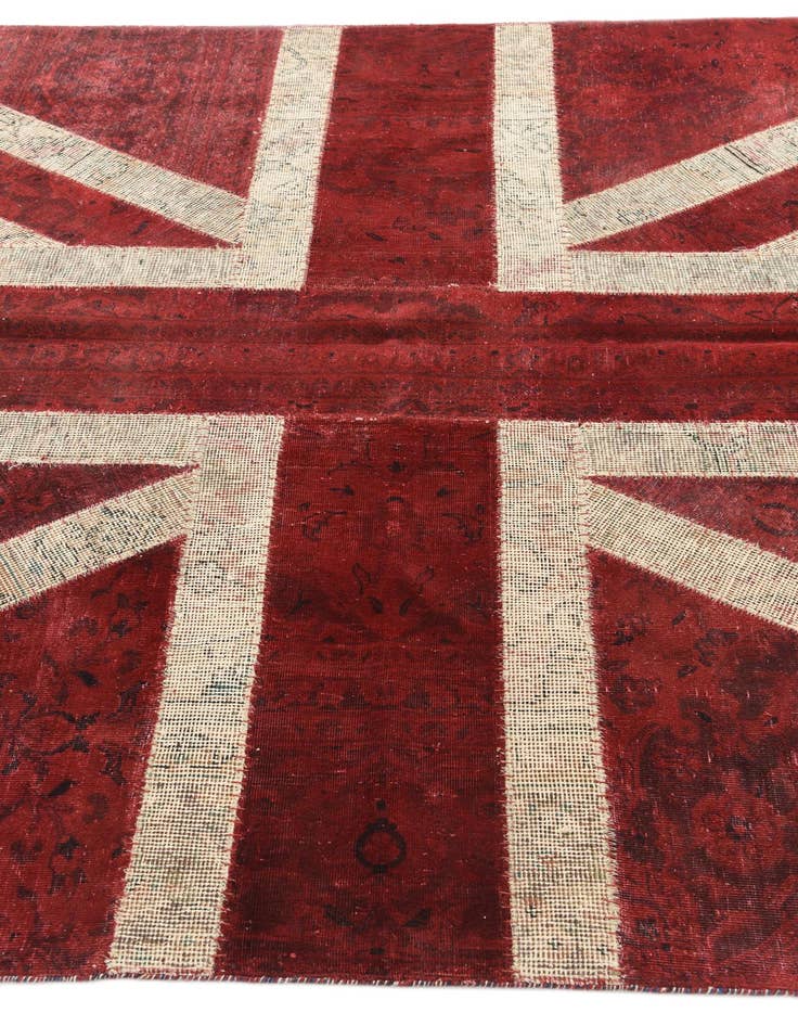 Detail image of 5' 7 x 8'  Hand Knotted Ultra Vintage Persian Wool Rug