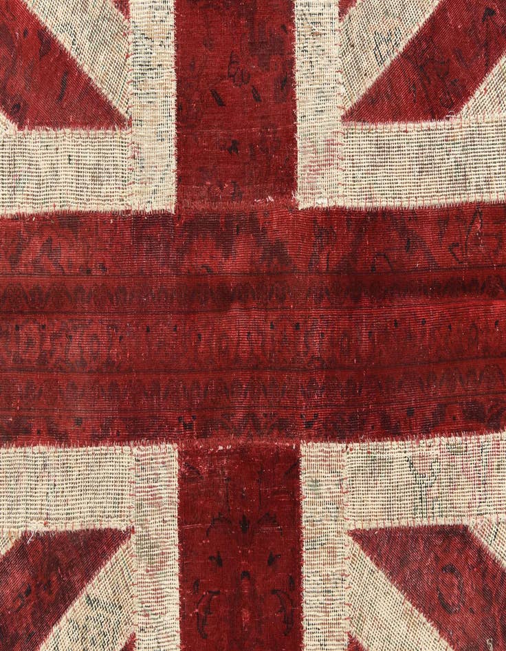 Detail image of 5' 7 x 8'  Hand Knotted Ultra Vintage Persian Wool Rug