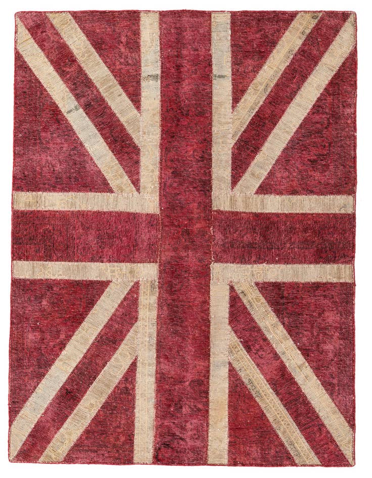 Detail image of 4' x 5' 10 Hand Knotted Ultra Vintage Persian Wool Rug