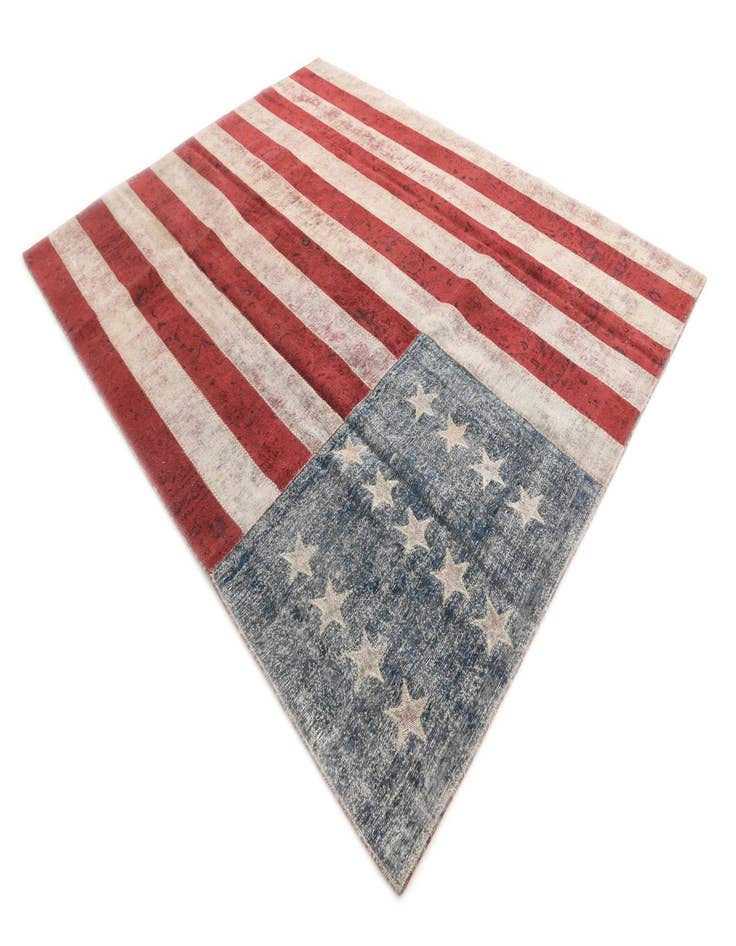 Detail image of 8' x 10' 1  Hand Knotted Ultra Vintage Persian Wool Rug