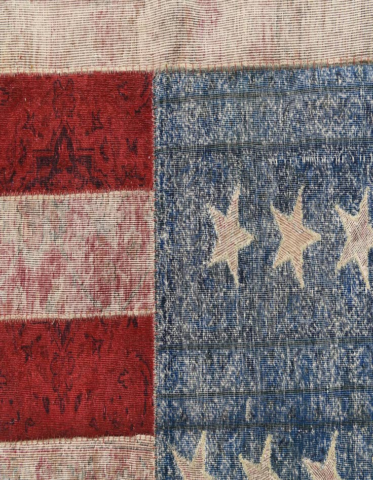 Detail image of 8' x 10' 1  Hand Knotted Ultra Vintage Persian Wool Rug